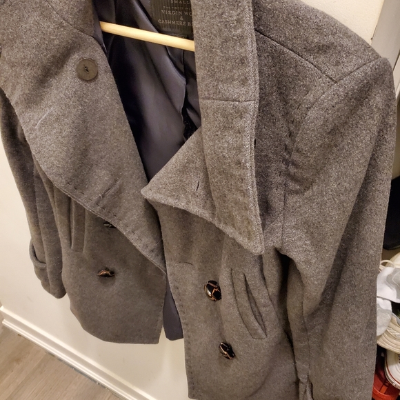 Aritzia Babaton pea coat-  grey wool - Picture 4 of 6